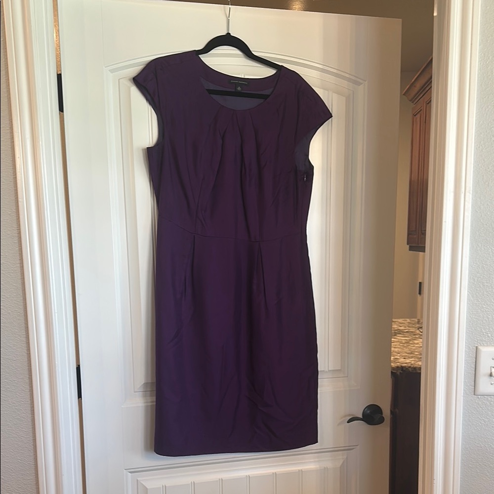 Banana Republic Purple Sheath Midi Dress